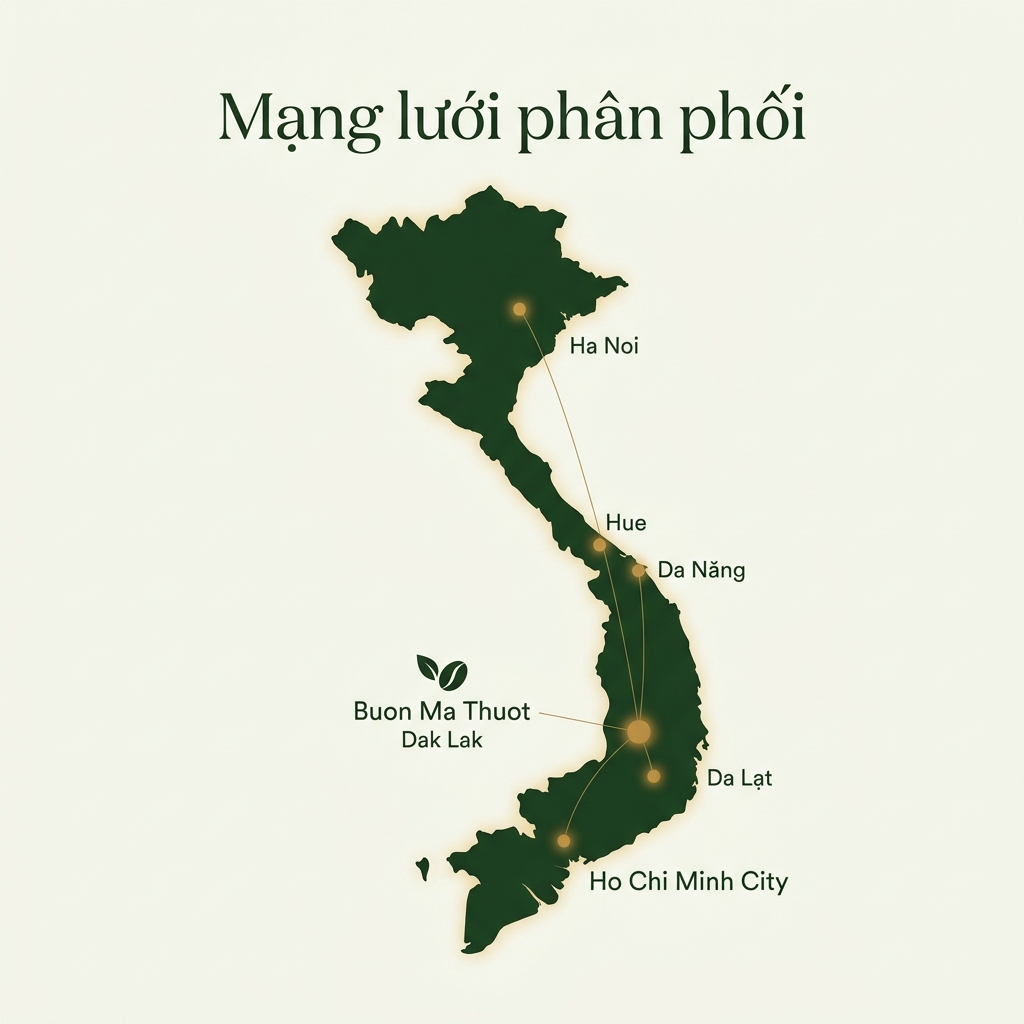 Bản đồ mạng lưới phân phối Dalanka tại Việt Nam